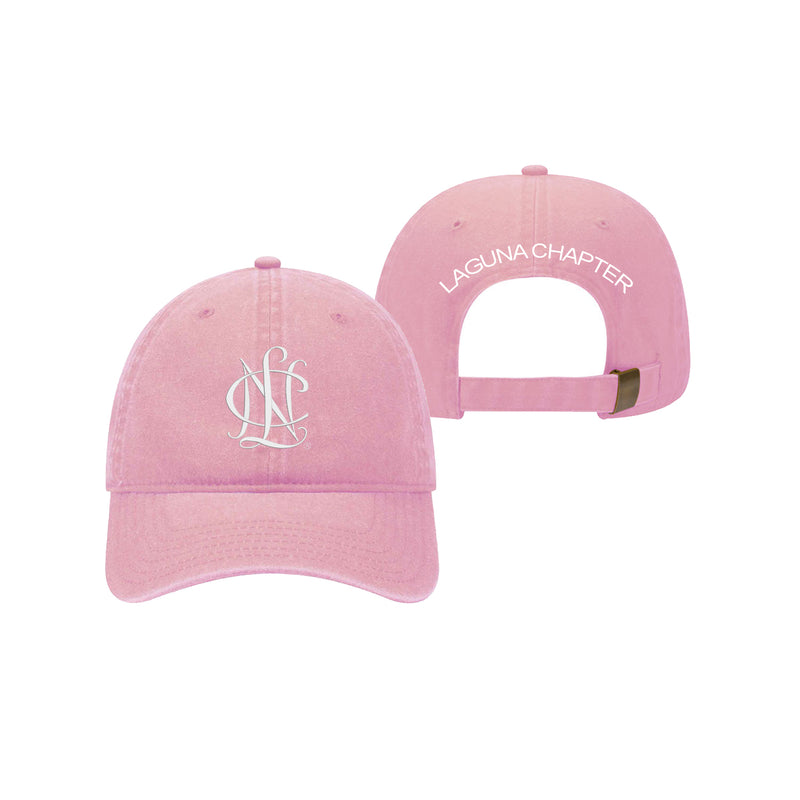 National Charity League Beach Washed Baseball Hat in Pink  - NCL Laguna Chapter