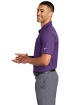 Male model wearing purple K-state polo - side view