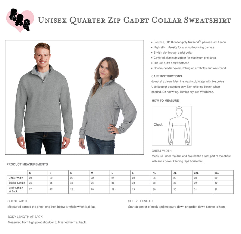 Junior League Find the Good Day Quarter Zip Pullover Sweatshirt