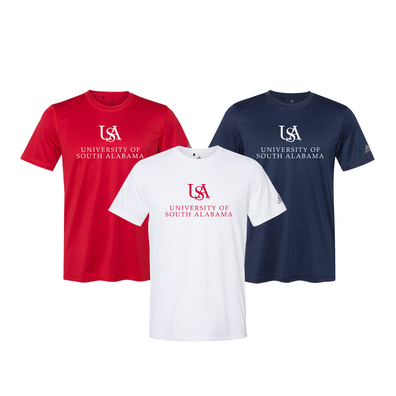University of South Alabama Adidas Blended T-Shirt - USA Logo