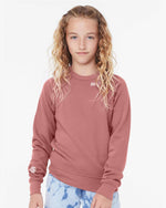 Brentwood Sunshine Chainstitch Luxe Fleece Sweatshirt - MAUVE - Youth
