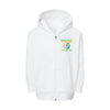 Brentwood Sunshine Youth Full-Zip Embroidered Hoodie in White