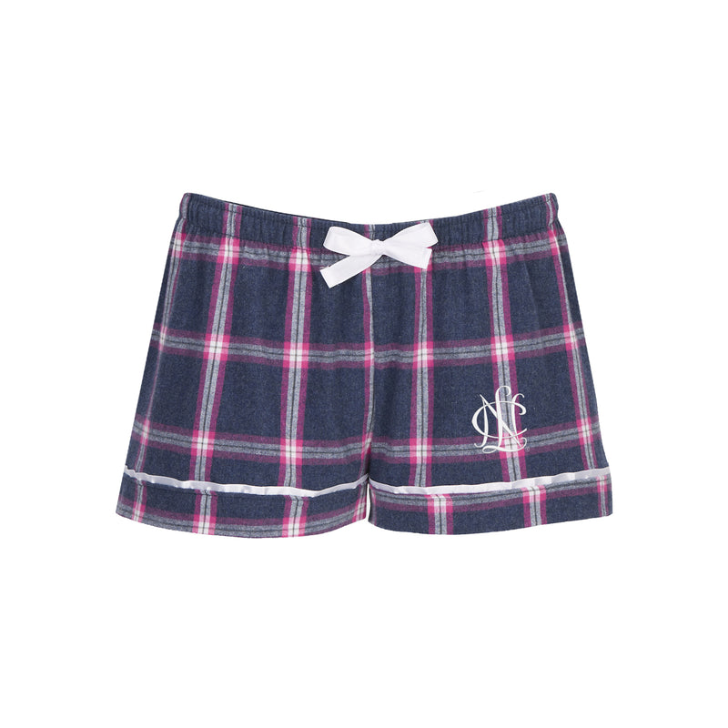Tartan Pajama Shorts Plaid Ladies Pink Plaid Flannel Sleep Shorts