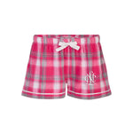 National Charity League Flannel Boxers - NCL Pajama Shorts - Pink Metro