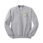 Brentwood Sunshine Adult Embroidered Crewneck in Athletic Grey