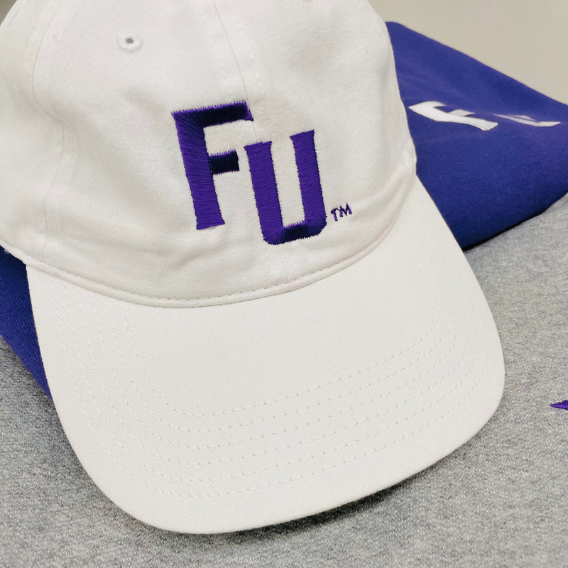 Furman Beach Washed Baseball Hat - FU Wordmark