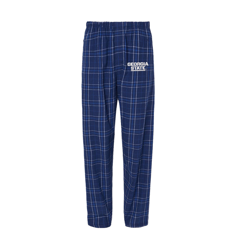 Georgia State University Embroidered Logo Flannel Pants
