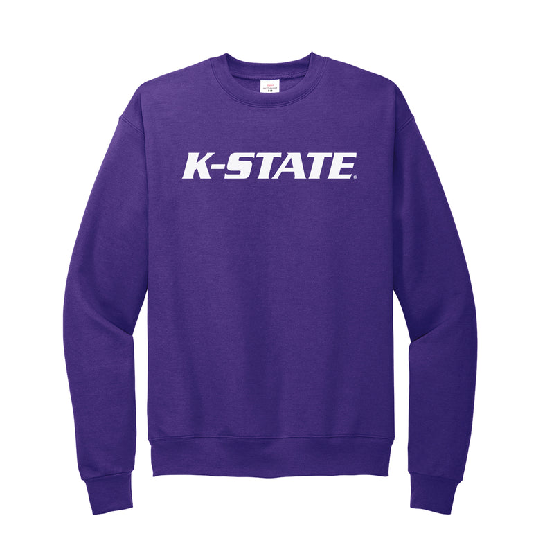K-STATE Crewneck Sweatshirt - purple with white print