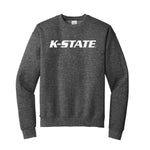 K-STATE Crewneck Sweatshirt - dark heather grey with white print