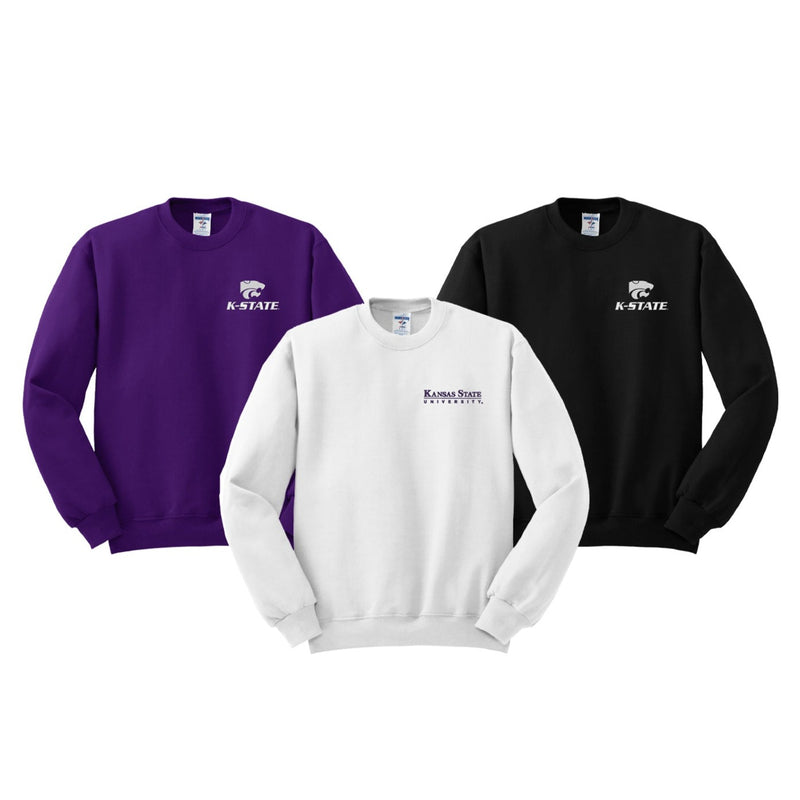 Kansas State Embroidered Crewneck Sweatshirt