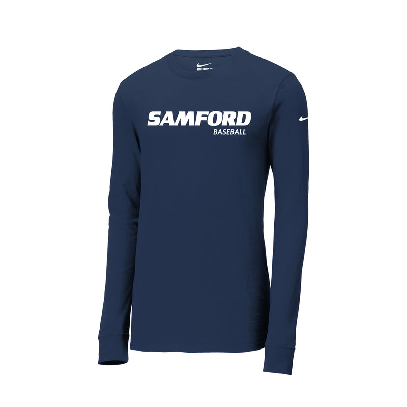 Samford University Sport Specific Nike Long Sleeve Dri-FIT Tee - Navy