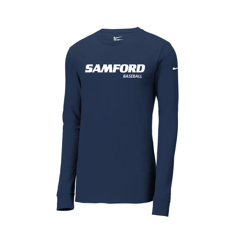 Samford University Sport Specific Nike Long Sleeve Dri-FIT Tee Navy