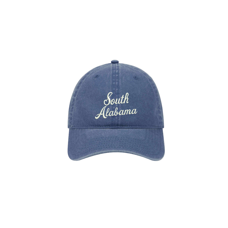 University of South Alabama Cotton Beach Washed Hat - South Alabama Script Logo