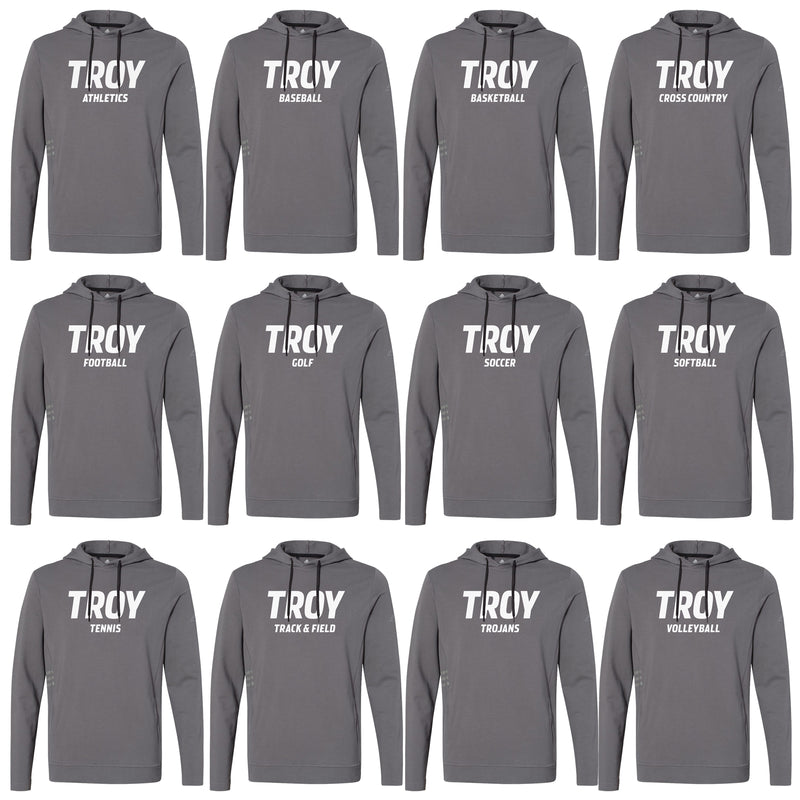 Troy Sports Adidas Lightweight Hooded Sweatshirt - Choice of Sport - Grey