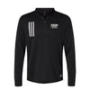 Troy Sports Adidas 3-Stripes Double Knit Quarter-Zip Pullover - Choice of Sport - Black