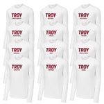 Troy University Sports Performance Long Sleeve T-Shirt - Choice of Sport - White