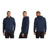 Male Model in Navy Nike Zip up hoodie - 3 angles 