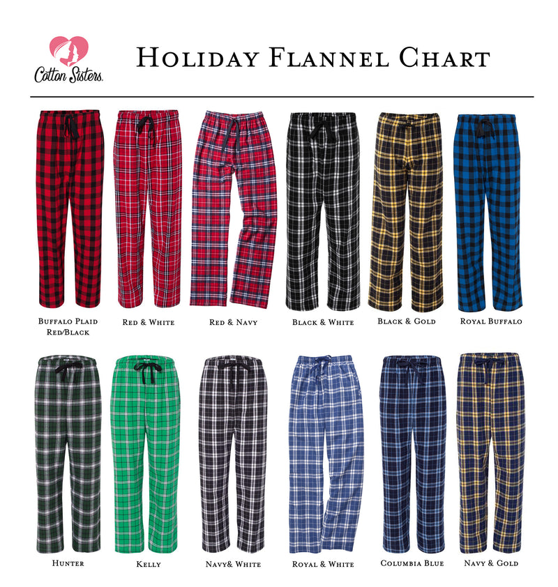 Monogrammed Flannel Matching Family Pajama Set – Cotton Sisters