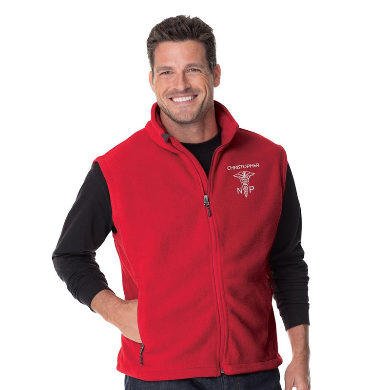 Men's Nurse Monogrammed Fleece Vest