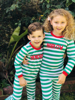 Personalized Striped Christmas Pajamas - Kids and Adult