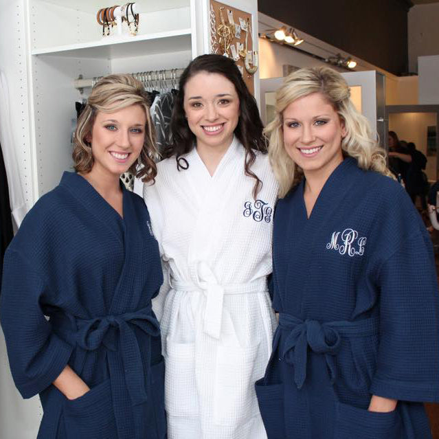 Embroidered bridesmaid robes hotsell