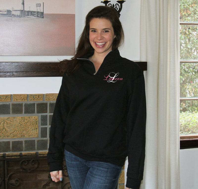 Monogrammed Quarter Zip Pullover