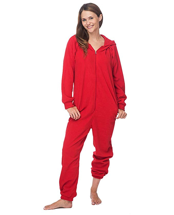 Adult Fleece Hooded Lounger Onesie with Pockets – Cotton Sisters
