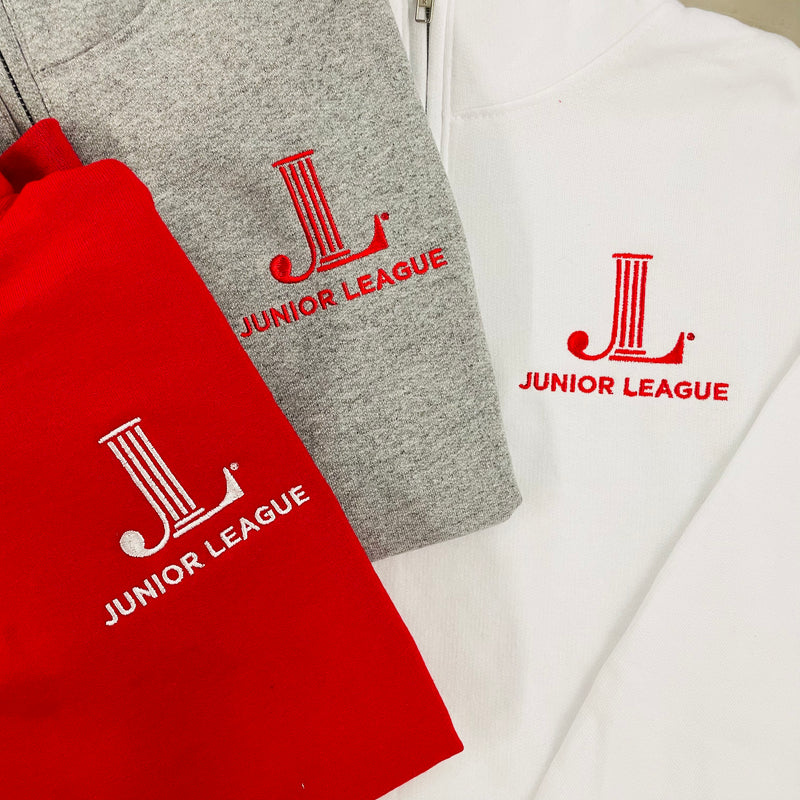 Junior League Quarter Zip Pullover - JL Logo