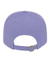 Back of lavender ball cap