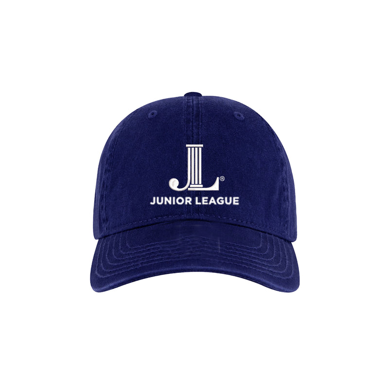 Junior League Beach Washed Low Profile Baseball Cap - JL Logo Hat - FINAL SALE