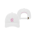 National Charity League Beach Washed Baseball Hat White & Pink  - NCL Seaside Chapter