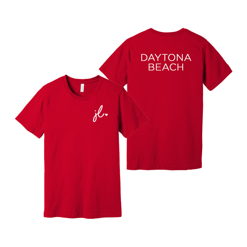 Junior League of Daytona Beach Short Sleeve Crewneck T-Shirt - JL Heart Logo