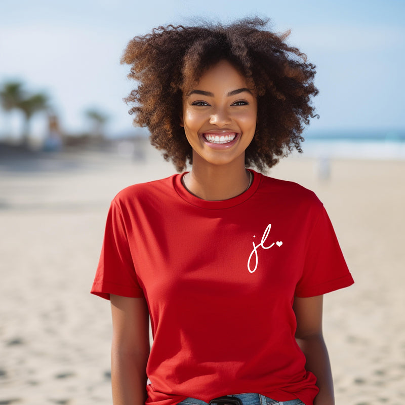 Junior League of Daytona Beach Short Sleeve Crewneck T-Shirt - JL Heart Logo