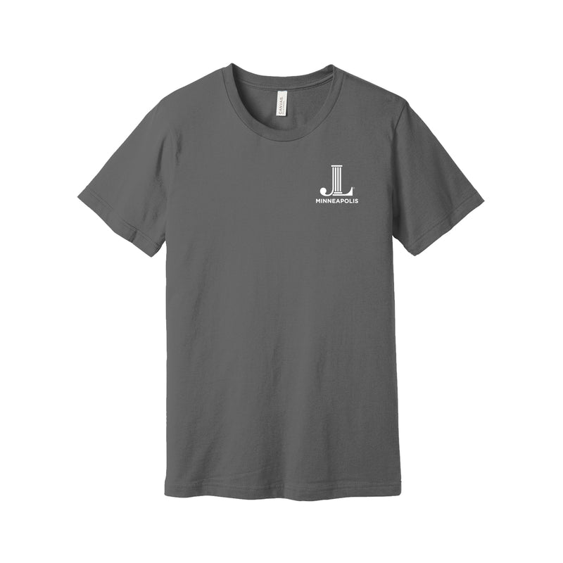 Junior League of Minneapolis Short Sleeve Crewneck T-Shirt - JL Icon Minneapolis - Left Chest