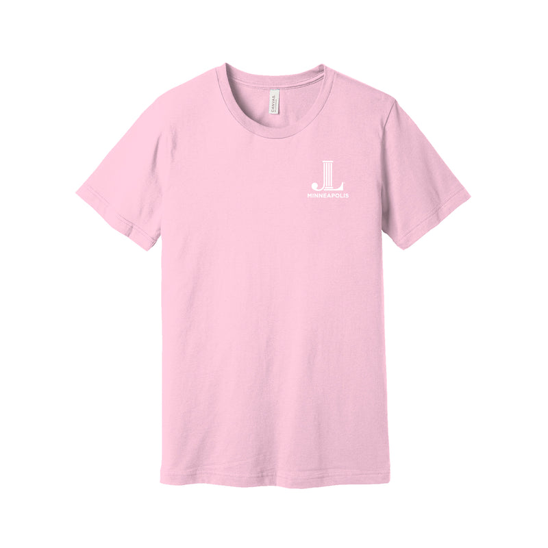 Junior League of Minneapolis Short Sleeve Crewneck T-Shirt - JL Icon Minneapolis - Left Chest