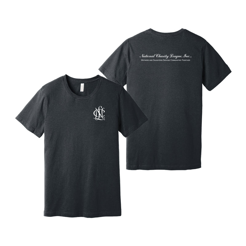 National Charity League Short Sleeve Crew T-Shirt - NCL Icon Tee - Front & Back Logo