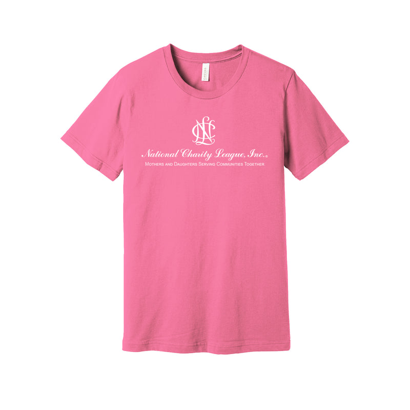 National Charity League Short Sleeve Crew T-Shirt - NCL Logo Tee with Tagline