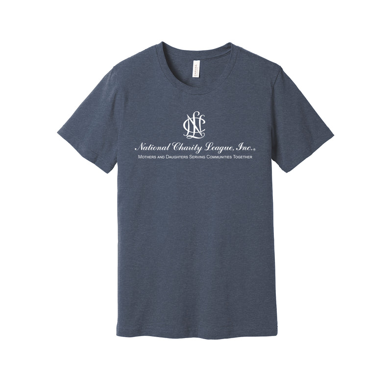 National Charity League Short Sleeve Crew T-Shirt - NCL Logo Tee with Tagline
