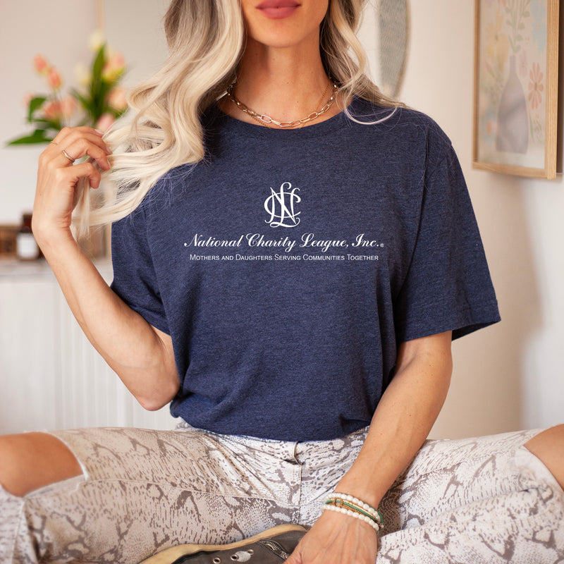 National Charity League Short Sleeve Crew T-Shirt - NCL Logo Tee with Tagline