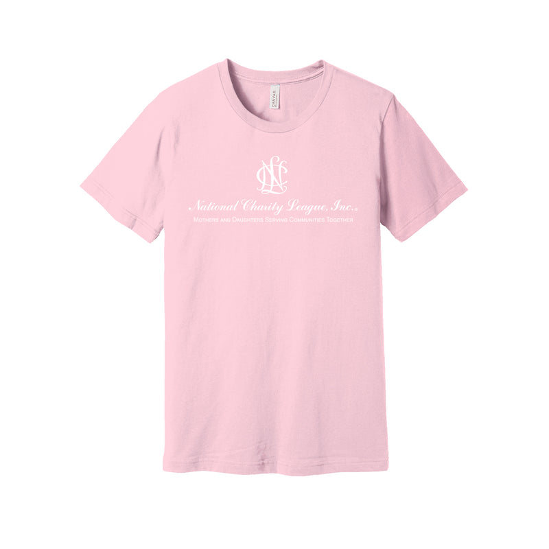 National Charity League Short Sleeve Crew T-Shirt - NCL Logo Tee with Tagline