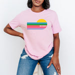 Junior League Short Sleeve Crewneck T-Shirt - Find the Good Day Sunset Tee