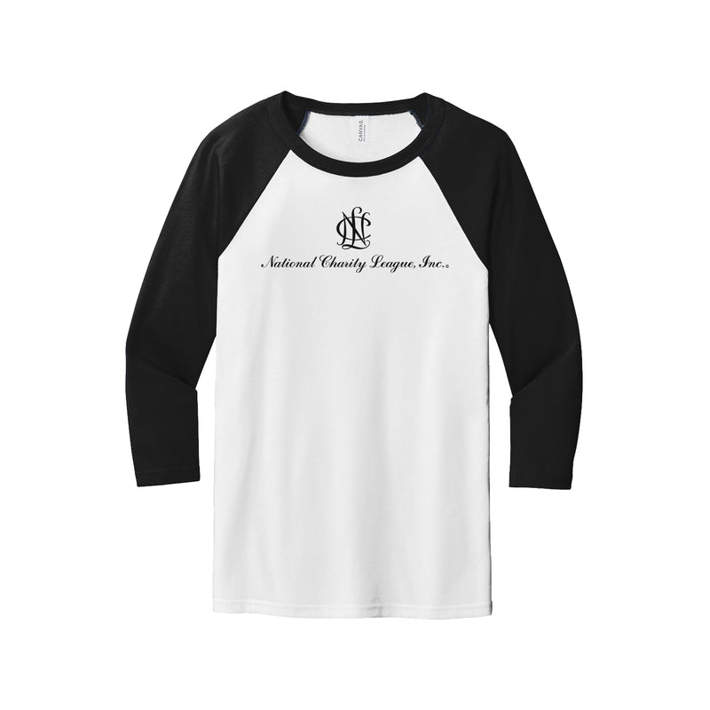National Charity League Three Quarter Sleeve Baseball T-Shirt