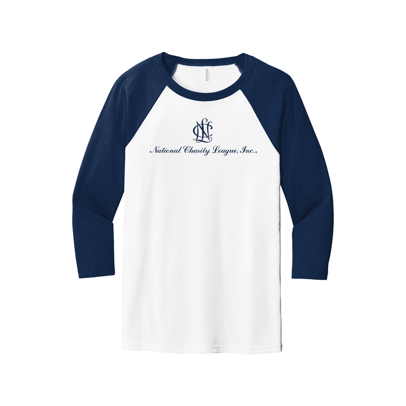 National Charity League Three Quarter Sleeve Baseball T-Shirt