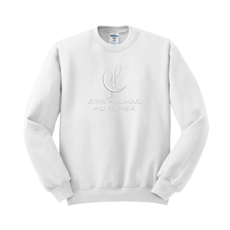 Junior League of Columbia Fleece Crewneck Sweatshirt - Tonal Embroidered Logo