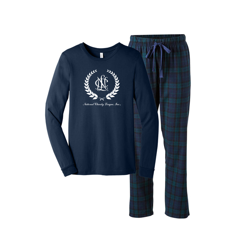 National Charity League Flannel Pajama Set - Holiday Scottish Plaid - San Dieguito