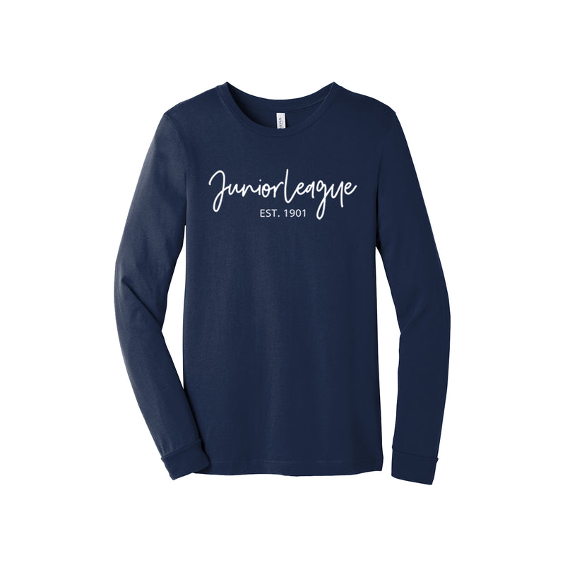 Junior League Long Sleeve T-Shirt - Junior League Script Est. - New Member