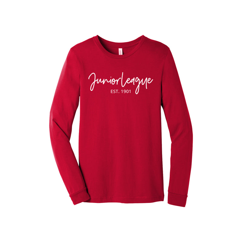 Junior League Long Sleeve T-Shirt - Junior League Script Est. - New Member