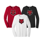 Arkansas State Long Sleeve T-shirt - Redwolf Logo