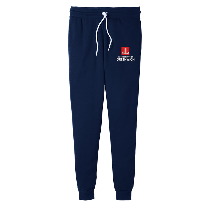Junior League of Greenwich Luxe Fleece Joggers - JL Greenwich Logo Sweatpants
