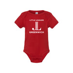 Junior League of Greenwich Little Leaguer Baby Onesie -  Short Sleeve Bodysuit